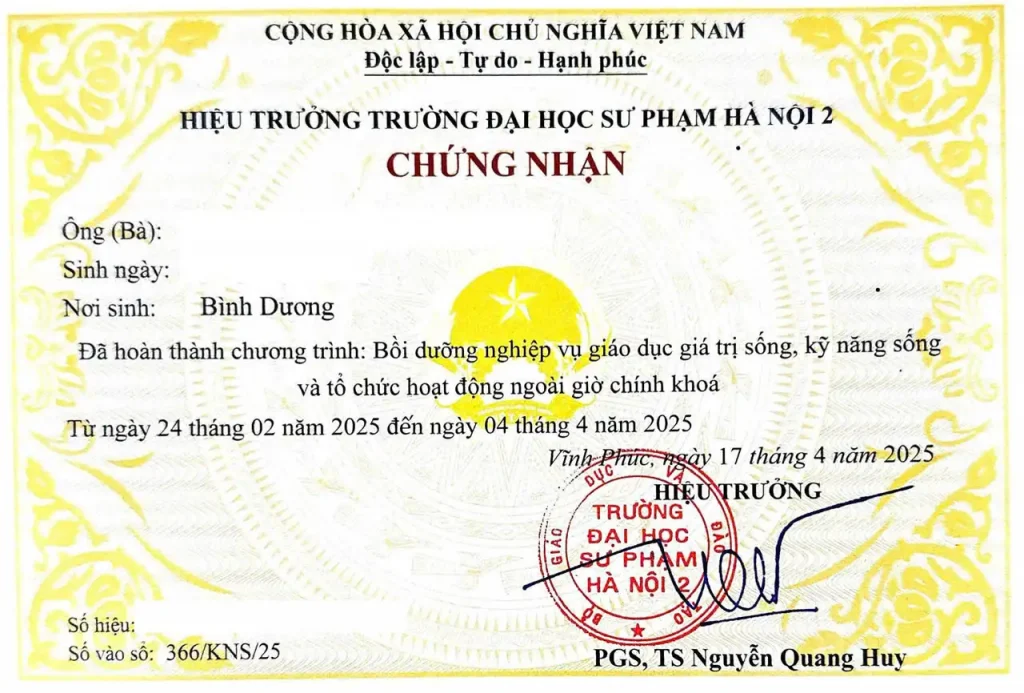 Bồi dưỡng Giá trị sống & Kỹ năng sống